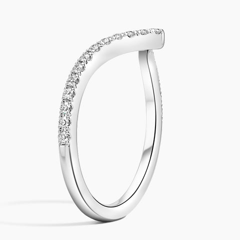 V Contour Diamond Ring