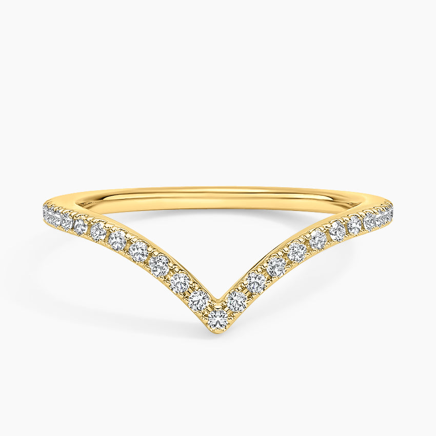 V Contour Diamond Ring