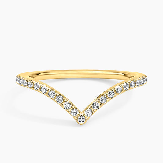 V Contour Diamond Ring