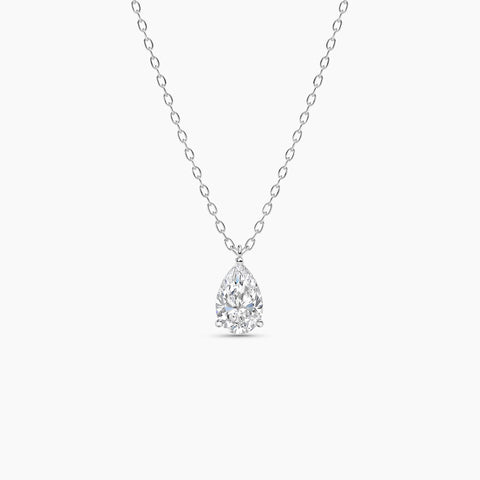 Pear Shape Diamond Solitaire Pendant