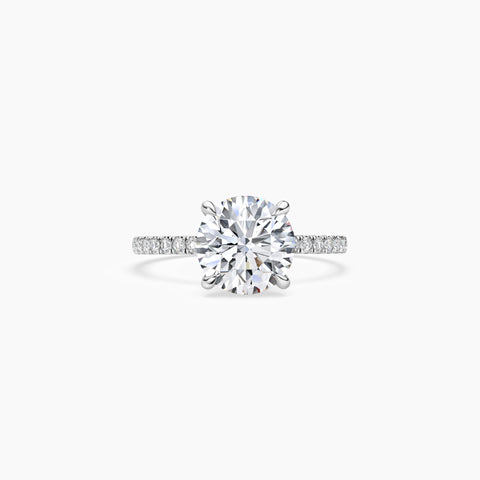 Secret Halo Pave Round Ring