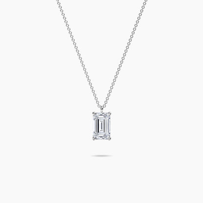 Emerald Cut Diamond Solitaire Pendant