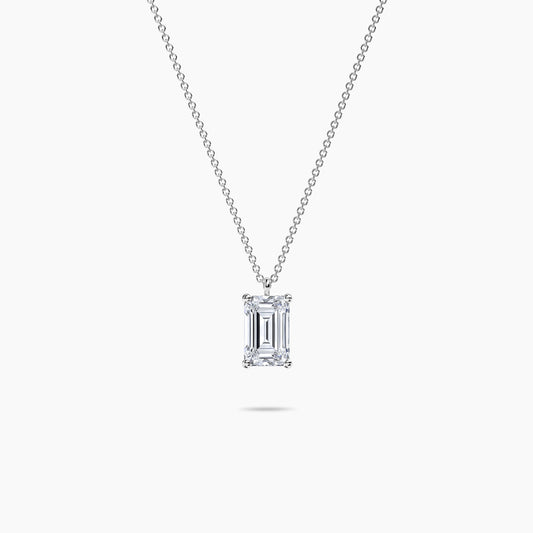 Emerald Cut Diamond Solitaire Pendant