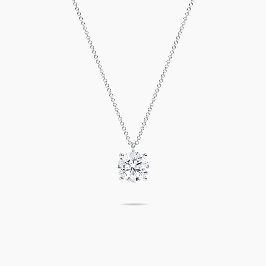 Round Shape Diamond Solitaire Pendant