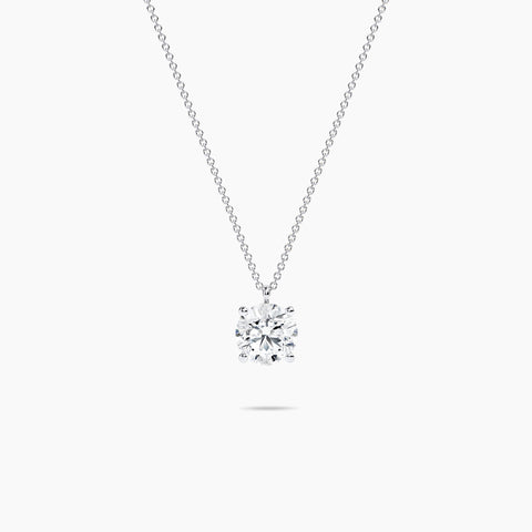 Round Shape Diamond Solitaire Pendant