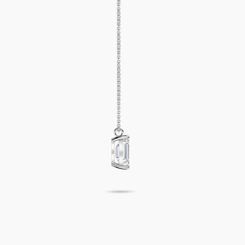 Emerald Cut Diamond Solitaire Pendant