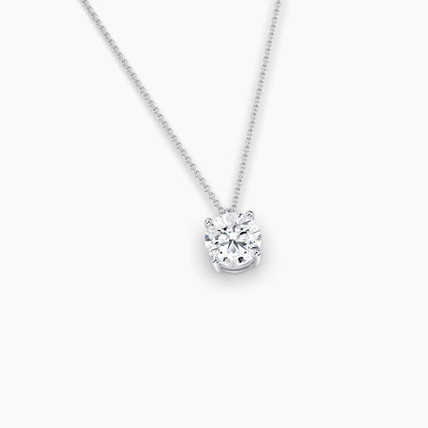 Round Shape Diamond Solitaire Pendant