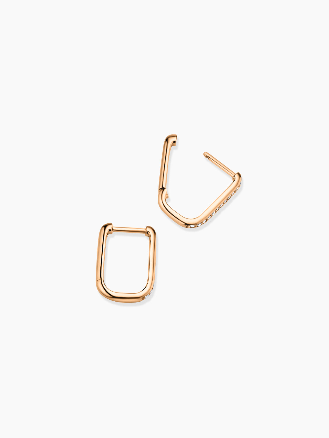 Pave U Hoop Earring