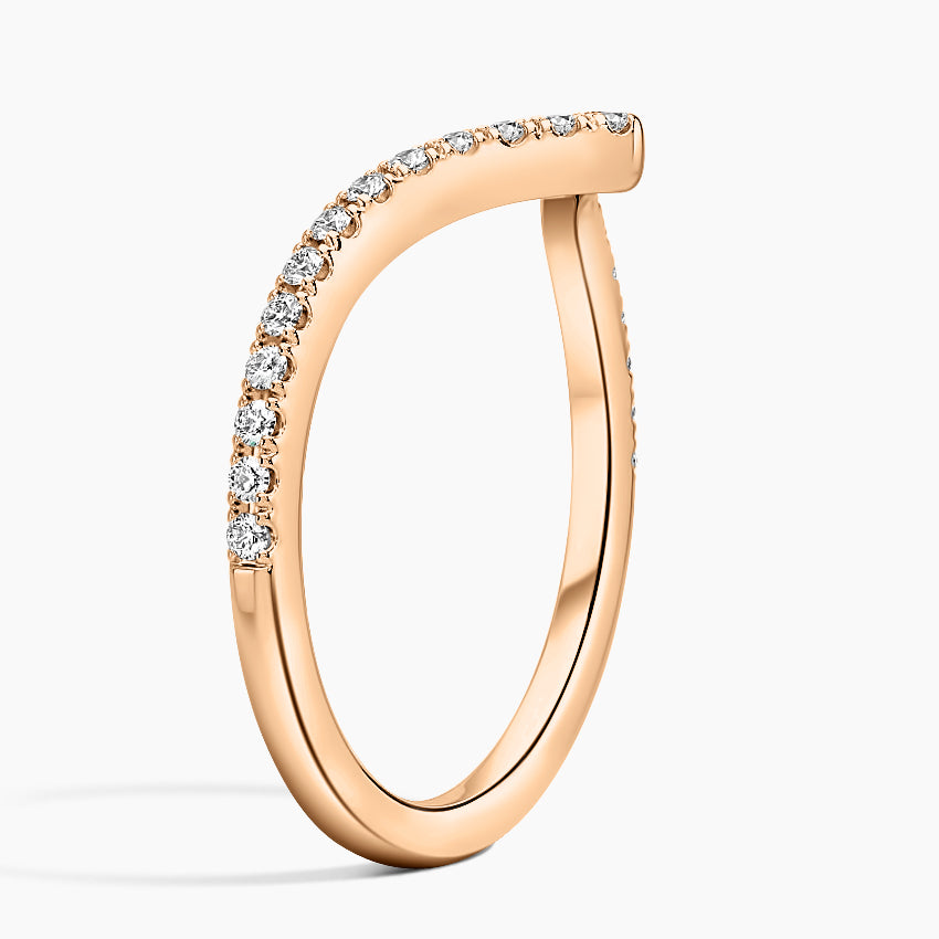 V Contour Diamond Ring