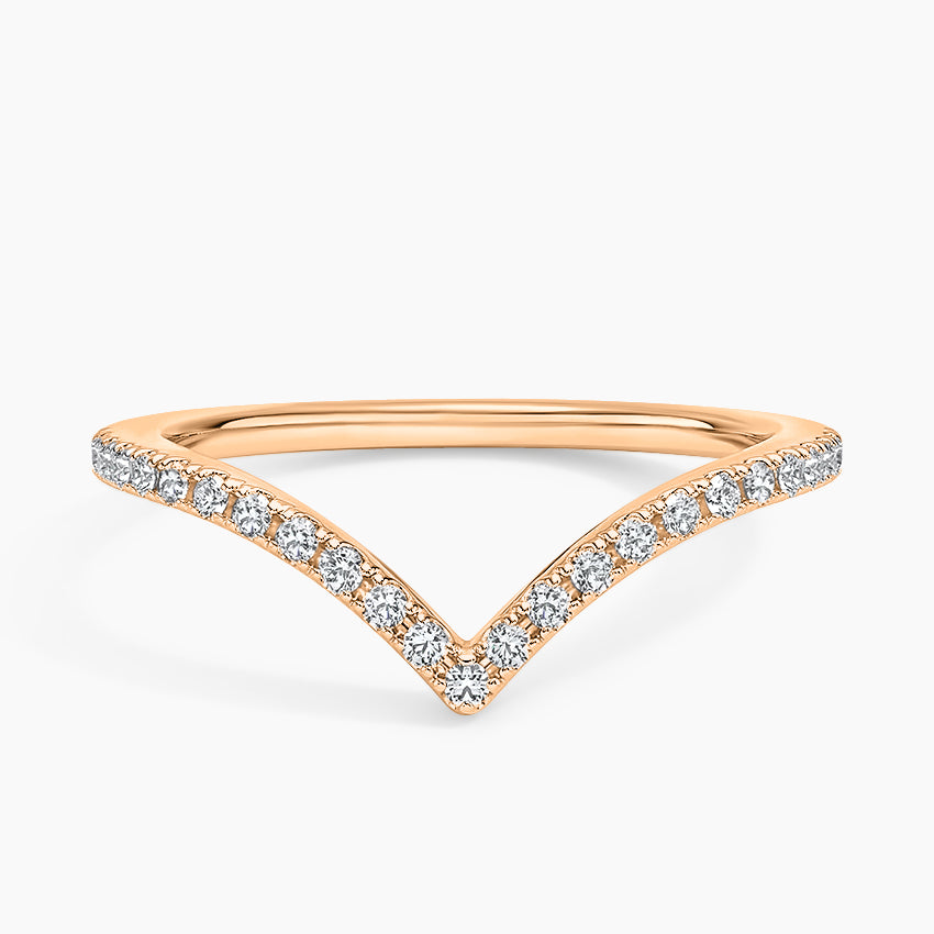 V Contour Diamond Ring