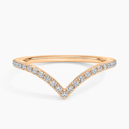 V Contour Diamond Ring