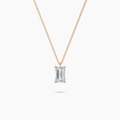 Emerald Cut Diamond Solitaire Pendant