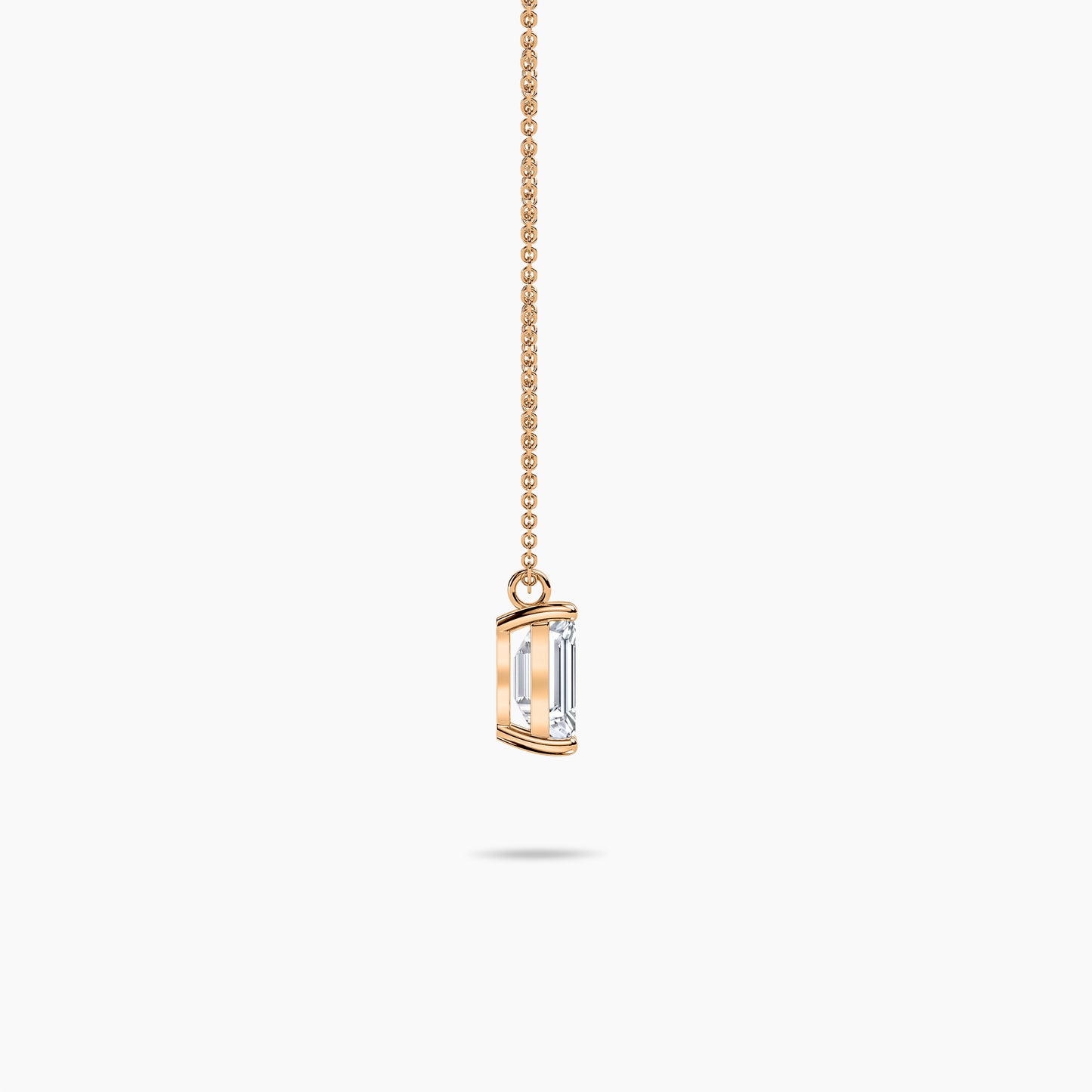 Emerald Cut Diamond Solitaire Pendant