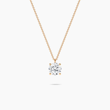 Round Shape Diamond Solitaire Pendant