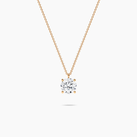 Round Shape Diamond Solitaire Pendant