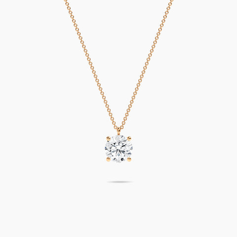 Round Shape Diamond Solitaire Pendant