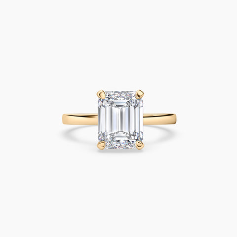 Hidden Halo Emerald Cut Ring