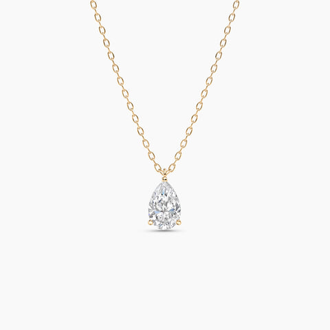 Pear Shape Diamond Solitaire Pendant