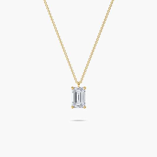 Emerald Cut Diamond Solitaire Pendant