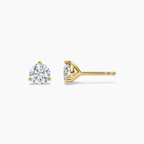 Round Brilliant Solitaire Studs