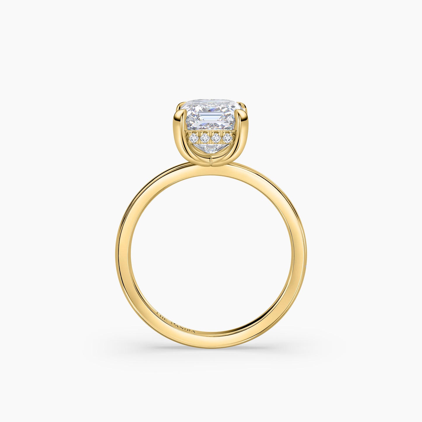 Hidden Halo Emerald Cut Ring