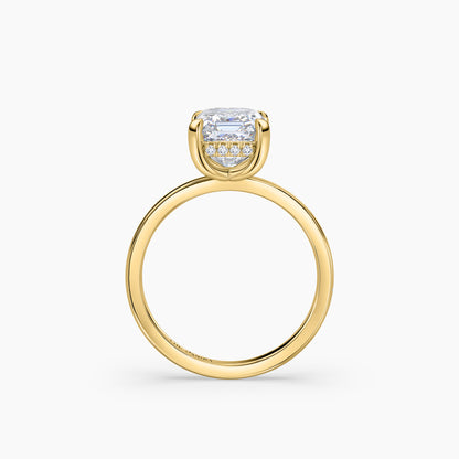 Hidden Halo Emerald Cut Ring