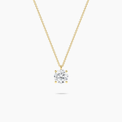 Round Shape Diamond Solitaire Pendant