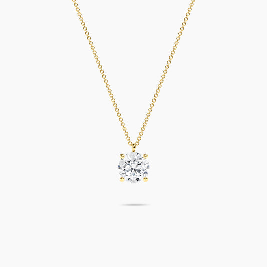 Round Shape Diamond Solitaire Pendant