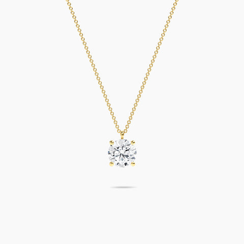 Round Shape Diamond Solitaire Pendant