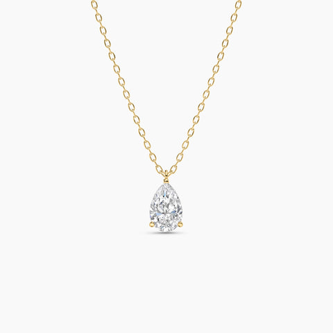 Pear Shape Diamond Solitaire Pendant